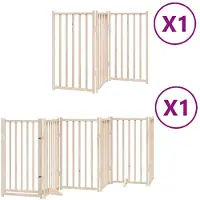 vidaXL Porte pour chien 9 pièces avec porte Pliable 450 cm bois de peuplier