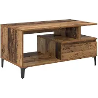 vidaXL Table basse en bois recyclé, 90 x 49 x 45 cm, matériau de bois