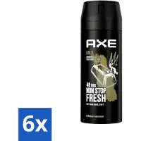 Axe Déodorant corporel Ax Gold 150 ml - Pack économique - 6 pièces