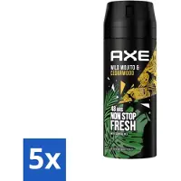 Axe Déodorant corporel Green Mojito + Bois de cèdre 150 ml - Pack économique - 5 pièces
