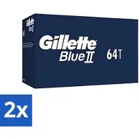 Gillette Blue 2 rasoir jetable - durable et confortable - 64 lames de rasoir - pack avantage - 2 pièces