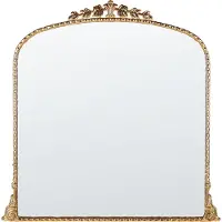 Beliani Miroir LIVRY Métal Doré