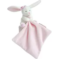 Doudou et Compagnie Doudou mouchoir boîte fleur lapin rose -