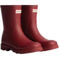 Hunter Bottes en caoutchouc rouge foncé / blanc