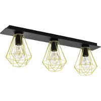 Eglo Plafonnier Tarbes 2 noir avec de l'or