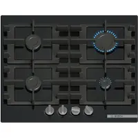 Bosch Serie 4 PNP6B6K40 plaque Noir Intégré 59 cm Gaz 4 zone(s)