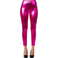 TecTake Femmes, Leggings, Legging métallisé (S), Pink