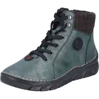 Rieker Bottines pour femmes avec semelle sportive et doublure chaude 55040, Taille:38 EU, Couleur:Vert