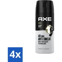 Axe Ax Antitranspirant Spray Gold 150 ml - Pack économique - 4 pièces