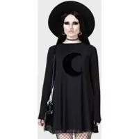 Killstar Robe courte Gothic de - Lunar Apex Raglan Dress - XS - XXL - pour Femme - noir - Taille XXL