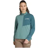 Adidas Terrex Multi Climacool Half Zip Long Sleeve T-shirt Vert XS Femme