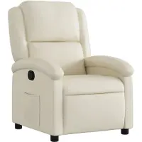vidaXL Fauteuil relax Crème Similicuir