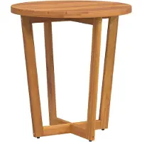 vidaXL Table d'appoint de jardin ronde Ø70x75 cm bois massif acacia