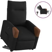 vidaXL Fauteuil relax releveur électrique noir tissu