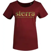 Sierra Climbing Burgundy Short Sleeve T-shirt Rouge S Femme