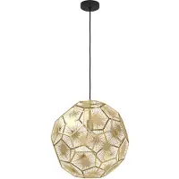 Eglo Lampe à suspension design dorée Skoura Ø 50 cm