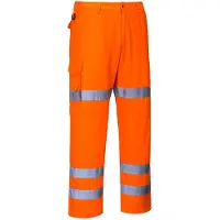Portwest Pantalon Combat Hi-vis 3 Bandes Couleur : Orange Taille L -
