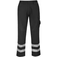 Portwest Pantalon à genouilères Iona bandes réfléchissantes Noir XXL