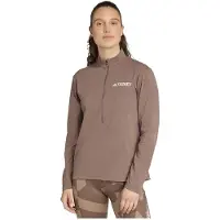Adidas Terrex Multi Climacool Half Zip Long Sleeve T-shirt Marron XS Femme