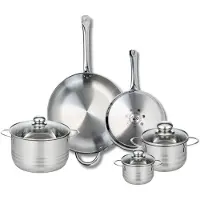 Elo Ensemble de 2 Poêles de cuisson 24 et 32 cm et 3 faitouts 12, 16 et 20 cm Profi Brillant