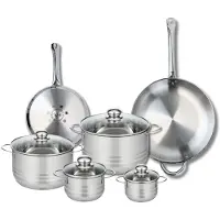 Elo Ensemble de 2 Poêles de cuisson 24 et 32 cm et 4 faitouts 12, 14, 20 et 24 cm Profi Brillant