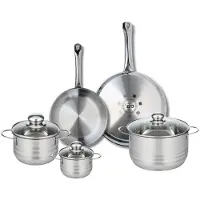 Elo Ensemble de 2 Poêles de cuisson 24 et 28 cm et 3 faitouts 12, 16 et 20 cm Profi Brillant
