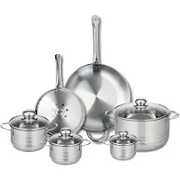 Elo Ensemble de 2 Poêles de cuisson 24 et 32 cm et 4 faitouts 12, 14, 16 et 24 cm Profi Brillant