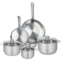 Elo Ensemble de 2 Poêles de cuisson 24 et 32 cm et 3 faitouts 16, 20 et 24 cm Profi Brillant