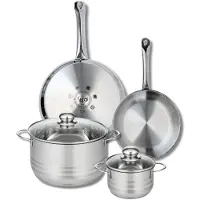 Elo Ensemble de 2 Poêles de cuisson 24 et 28 cm et 2 faitouts 14 et 24 cm Profi Brillant