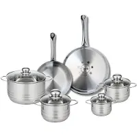 Elo Ensemble de 2 Poêles de cuisson 24 et 28 cm et 4 faitouts 12, 14, 16 et 20 cm Profi Brillant