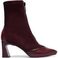 Hispanitas pour femme. HI254186 Bottines en cuir bordeaux Atlanta Soho (36), 3 à 5 cm, Fermeture éclair, Casuel