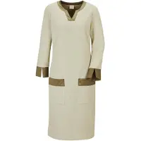 MADELEINE Robe cappuccino / blanc perle