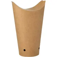 Papstar Grande barquette à frites, Contenant à usage unique, Marron