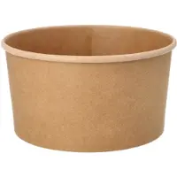 Papstar Saladiers jetables pure, 1000 ml, Ø 150 x H 75 mm, 50 pièces, biodégradable, matières premières renouvelables, revêtement PLA, brun