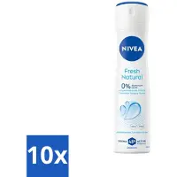 Nivea - Déodorant spray - Fresh Natural - 48 heures d'efficacité - 150 ml - Pack avantage - 10 pièces