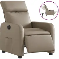 vidaXL Fauteuil relax électrique cappuccino brun similicuir