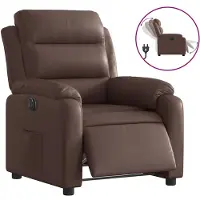 vidaXL Fauteuil relax électrique marron similicuir