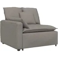 vidaXL Module d'extrémité d'accoudoir de canapé modulaire avec coussins taupe 100 cm