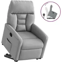 vidaXL Fauteuil relax releveur gris clair Tissu
