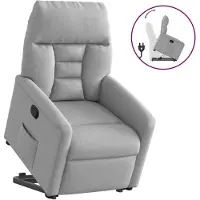 vidaXL Fauteuil relax avec releveur Gris nuage Tissu