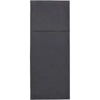 Papstar 50 Servietten "ROYAL Collection" 40 cm x 30 cm schwarz mit Besteckfalz (50 pcs, 30 x 40 cm)