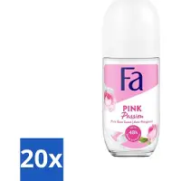 Fa Pflege Fa - Pink Passion - Déodorant à bille - Rose rose - 50 ml - Pack économique - 20 pièces