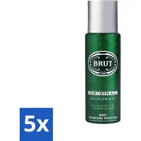 BRUT Déodorant spray Original 200 ml - Pack avantage - 5 pièces
