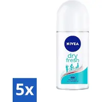 Nivea - Déodorant - Roller - Dry Fresh - 48 heures de longue durée - 50 ml - Value pack - 5 pièces