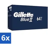 Gillette Blue 2 rasoir jetable - durable et confortable - 64 lames de rasoir - pack avantage - 6 pièces