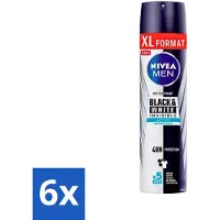 Nivea - Deospray - Men - Invisible Black & White Active - 250 ml - Vorteilspack - 6 Stücke