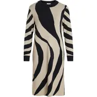 Vila Tif Long Sleeve Midi Dress Beige S Femme