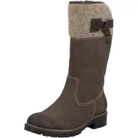 Rieker Chaussures de randonnée pour femmes, bottes doublées, couleur marron, style décontracté