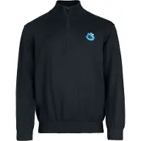 Sesame Street Pull tricoté de - Cookie Monster - Sweat Col Camionneur - S - 3XL - pour Homme - noir - Taille L