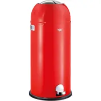 Wesco Poubelle Kickmaster Maxi, Collecteur de déchets, Collecteur de déchets à pédale, tôle d'acier, rouge, 40 L, 180731-02